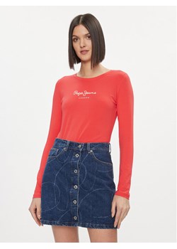 Pepe Jeans Bluzka New Virginia PL505203 Czerwony Slim Fit ze sklepu MODIVO w kategorii Bluzki damskie - zdjęcie 181090182