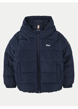 BOSS Kurtka zimowa J51237 S Granatowy Regular Fit ze sklepu MODIVO w kategorii Kurtki chłopięce - zdjęcie 181090420
