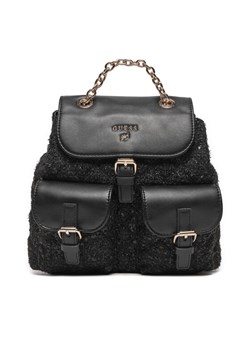 Guess Plecak Tweed Backpack J4BZ36 WGLX0 Czarny ze sklepu MODIVO w kategorii Plecaki dla dzieci - zdjęcie 181090453