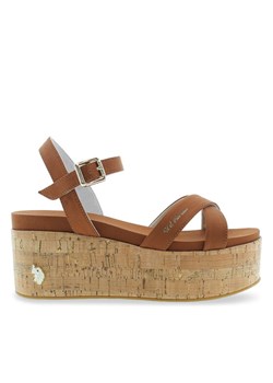 U.S. Polo Assn. Sandały Loren LOREN002 Brązowy ze sklepu MODIVO w kategorii Sandały damskie - zdjęcie 181090480