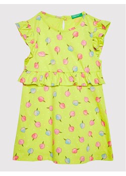 United Colors Of Benetton Sukienka letnia 3HD3GV005 Żółty Regular Fit ze sklepu MODIVO w kategorii Sukienki niemowlęce - zdjęcie 181090691