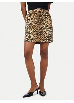 YAS Spódnica jeansowa Leonora 26036831 Brązowy Slim Fit ze sklepu MODIVO w kategorii Spódnice - zdjęcie 181091101