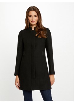 Morgan Płaszcz wełniany 232-GSUZON Czarny Slim Fit ze sklepu MODIVO w kategorii Płaszcze damskie - zdjęcie 181091164
