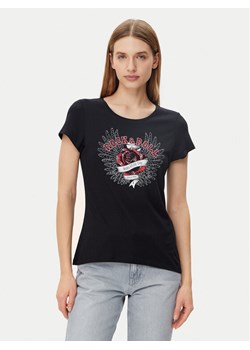 Morgan T-Shirt 251-DREBEL Czarny Regular Fit ze sklepu MODIVO w kategorii Bluzki damskie - zdjęcie 181091230