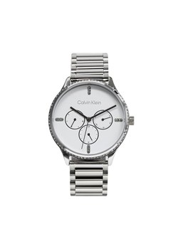 Calvin Klein Zegarek Dress 25200373 Srebrny ze sklepu MODIVO w kategorii Zegarki - zdjęcie 181091624