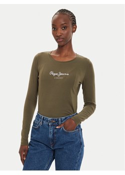 Pepe Jeans Bluzka New Virginia PL505203 Zielony Slim Fit ze sklepu MODIVO w kategorii Bluzki damskie - zdjęcie 181091834