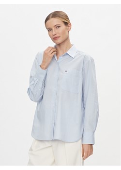 Tommy Hilfiger Koszula Essential WW0WW41410 Błękitny Regular Fit ze sklepu MODIVO w kategorii Koszule damskie - zdjęcie 181092192