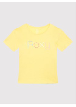 Roxy T-Shirt Short Sleeve ERGZT03845 Żółty Regular Fit ze sklepu MODIVO w kategorii Bluzki dziewczęce - zdjęcie 181092512