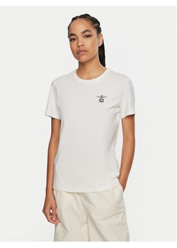 Aeronautica Militare T-Shirt 242TS2301DJ59 Biały Regular Fit ze sklepu MODIVO w kategorii Bluzki damskie - zdjęcie 181092883