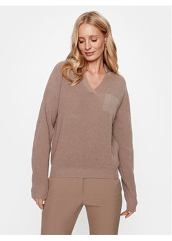 Peserico Sweter S99005F12 Beżowy Regular Fit ze sklepu MODIVO w kategorii Swetry damskie - zdjęcie 181092942