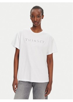 TWINSET T-Shirt 251TT2041 Biały Relaxed Fit ze sklepu MODIVO w kategorii Bluzki damskie - zdjęcie 181093610