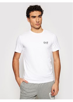 EA7 Emporio Armani T-Shirt 8NPT52 PJM5Z 1100 Biały Regular Fit ze sklepu MODIVO w kategorii T-shirty męskie - zdjęcie 181093803