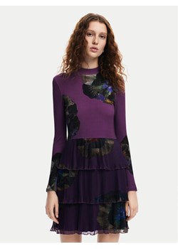 Desigual Sukienka codzienna Pansee Lacroix 24WWVK34 Fioletowy Regular Fit ze sklepu MODIVO w kategorii Sukienki - zdjęcie 181093844