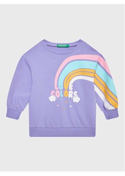 United Colors Of Benetton Bluza 3J68G107W Fioletowy Regular Fit ze sklepu MODIVO w kategorii Bluzy i swetry - zdjęcie 181094233