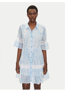 Iconique Sukienka koszulowa IC25-039 Niebieski Relaxed Fit ze sklepu MODIVO w kategorii Sukienki - zdjęcie 181094254