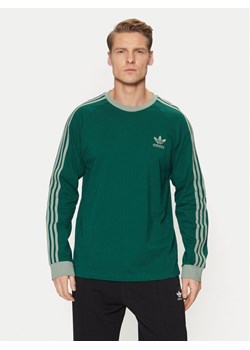 adidas Longsleeve adicolor Classics 3-Stripes JD0540 Zielony Slim Fit ze sklepu MODIVO w kategorii T-shirty męskie - zdjęcie 181094283