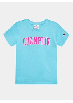 Champion T-Shirt Bookstore 404658 Niebieski Regular Fit ze sklepu MODIVO w kategorii Bluzki dziewczęce - zdjęcie 181094304