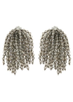 Weekend Max Mara Klipsy Kaki 2515751134650 Szary ze sklepu MODIVO w kategorii Kolczyki - zdjęcie 181094314