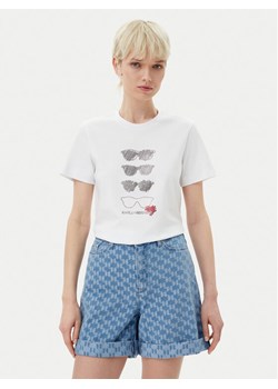 KARL LAGERFELD T-Shirt A2W17103 Biały Regular Fit ze sklepu MODIVO w kategorii Bluzki damskie - zdjęcie 181094382