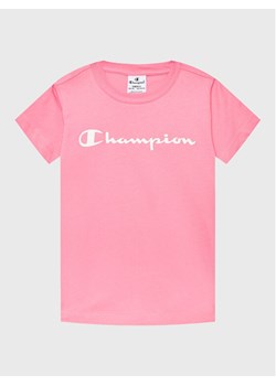 Champion T-Shirt 404541 Różowy Regular Fit ze sklepu MODIVO w kategorii Bluzki dziewczęce - zdjęcie 181094472