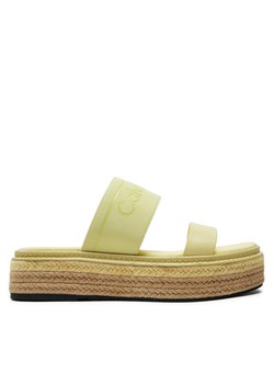 Calvin Klein Klapki Wedge Slide He HW0HW01966 Żółty ze sklepu MODIVO w kategorii Espadryle damskie - zdjęcie 181094872