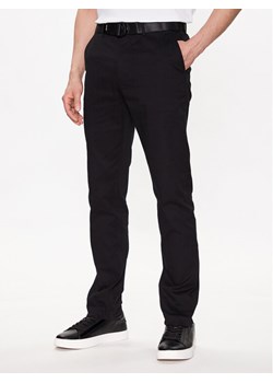 Calvin Klein Chinosy Modern Twill K10K110979 Czarny Slim Fit ze sklepu MODIVO w kategorii Spodnie męskie - zdjęcie 181094923