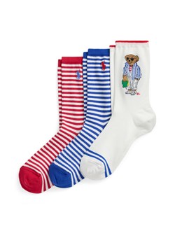 Polo Ralph Lauren Zestaw 3 par wysokich skarpet damskich 455972026001 Kolorowy ze sklepu MODIVO w kategorii Skarpetki damskie - zdjęcie 181095161