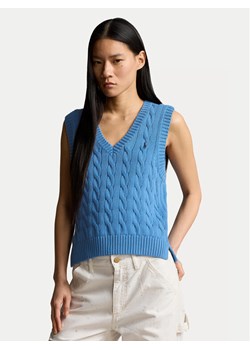 Polo Ralph Lauren Sweter 211906205003 Niebieski Regular Fit ze sklepu MODIVO w kategorii Swetry damskie - zdjęcie 181095362