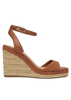 Tommy Hilfiger Espadryle Leather & Suede High Wedge Espad FW0FW08803 Brązowy ze sklepu MODIVO w kategorii Espadryle damskie - zdjęcie 181095733