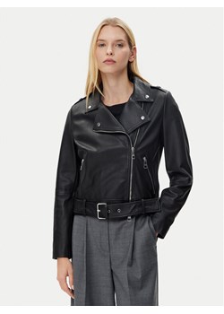 BOSS Kurtka skórzana C_Sameli 50510964 Czarny Regular Fit ze sklepu MODIVO w kategorii Kurtki damskie - zdjęcie 181096112