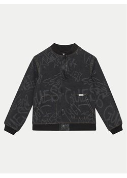 Guess Kurtka bomber L5RL05 D5MU0 Czarny Regular Fit ze sklepu MODIVO w kategorii Kurtki chłopięce - zdjęcie 181096384