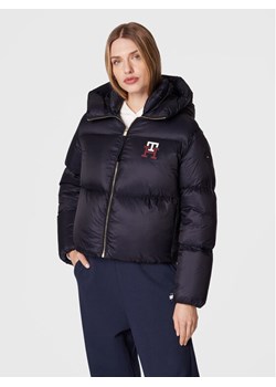 Tommy Hilfiger Kurtka puchowa Monogram WW0WW37479 Granatowy Regular Fit ze sklepu MODIVO w kategorii Kurtki damskie - zdjęcie 181096450