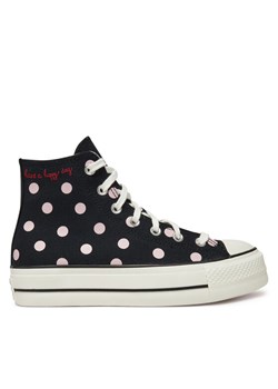 Converse Trampki Chuck Taylor All Star Lift Platform Polka Dots A10688C Czarny ze sklepu MODIVO w kategorii Trampki damskie - zdjęcie 181096581
