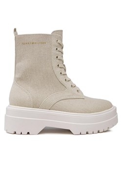 Tommy Hilfiger Trapery Feminine Essential Canvas FW0FW07357 Beżowy ze sklepu MODIVO w kategorii Workery damskie - zdjęcie 181096663