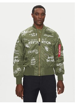 Alpha Industries Kurtka bomber MA-1 Peace 156136 Zielony Regular Fit ze sklepu MODIVO w kategorii Kurtki męskie - zdjęcie 181096752