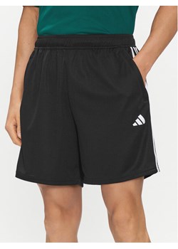 adidas Szorty sportowe Train Essentials Piqué 3-Stripes Training Shorts IB8111 Czarny Regular Fit ze sklepu MODIVO w kategorii Spodenki męskie - zdjęcie 181096801