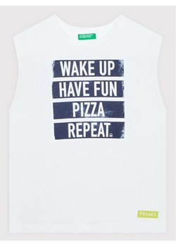 United Colors Of Benetton Top 3096CH009 Biały Regular Fit ze sklepu MODIVO w kategorii T-shirty chłopięce - zdjęcie 181096864