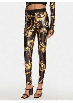 Versace Jeans Couture Legginsy 77HAC101 JS360 Czarny Slim Fit ze sklepu MODIVO w kategorii Spodnie damskie - zdjęcie 181096904
