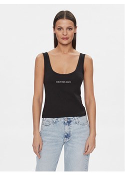 Calvin Klein Jeans Top Institutional J20J221064 Czarny Slim Fit - id: 0000303418755 - marki Calvin Klein - 181096950 Calvin Klein Jeans Top Institutional J20J221064 Czarny Slim Fit ze sklepu MODIVO w kategorii Bluzki damskie - zdjęcie 181096950
