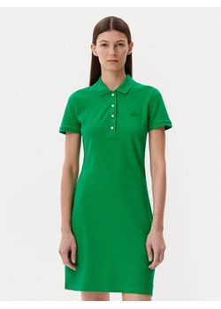 Lacoste Sukienka codzienna EF5473 Zielony Slim Fit ze sklepu MODIVO w kategorii Sukienki - zdjęcie 181097000