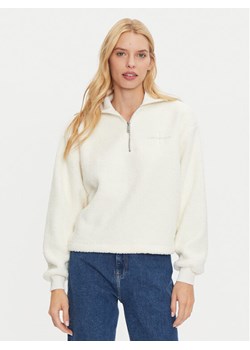 Calvin Klein Jeans Bluza J20J224180 Écru Relaxed Fit ze sklepu MODIVO w kategorii Bluzy damskie - zdjęcie 181097194