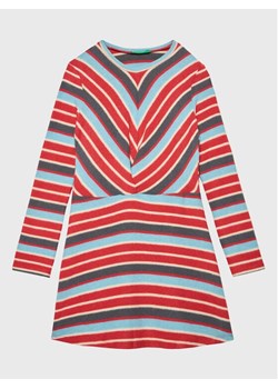 United Colors Of Benetton Sukienka codzienna 3FVTCV008 Czerwony Regular Fit ze sklepu MODIVO w kategorii Sukienki dziewczęce - zdjęcie 181097283