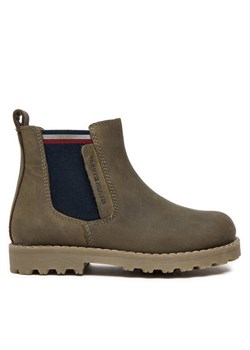 Tommy Hilfiger Trzewiki T1X5-33700-0124 M Zielony ze sklepu MODIVO w kategorii Buty zimowe dziecięce - zdjęcie 181097594