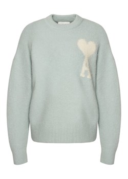 AMI PARIS Sweter UKS025.KN0032 Błękitny Regular Fit ze sklepu MODIVO w kategorii Swetry męskie - zdjęcie 181097754