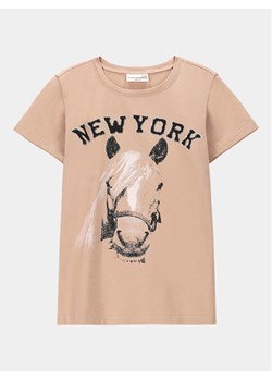 Coccodrillo T-Shirt WC4143205VGA Beżowy Regular Fit ze sklepu MODIVO w kategorii Bluzki dziewczęce - zdjęcie 181097880