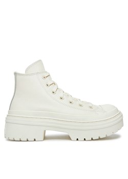 Converse Botki Chuck Taylor All Star Lugged Heel Leather Platform A10370C Biały ze sklepu MODIVO w kategorii Botki - zdjęcie 181097942