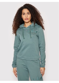 adidas Bluza HE4733 Zielony Regular Fit ze sklepu MODIVO w kategorii Bluzy damskie - zdjęcie 181098123