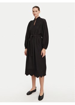Munthe Sukienka koszulowa Fonxo 251130425130 Czarny Loose Fit ze sklepu MODIVO w kategorii Sukienki - zdjęcie 181098310