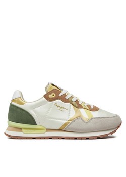 Pepe Jeans Sneakersy Brit Print W PLS40010 Biały ze sklepu MODIVO w kategorii Buty sportowe damskie - zdjęcie 181098433