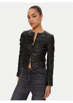 PINKO Kurtka skórzana Giasone 102993 A1KC Czarny Regular Fit ze sklepu MODIVO w kategorii Kurtki damskie - zdjęcie 181098611